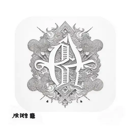 Stern Designs of the letter M  tattoo design idea