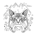ginger tabby cat tattoo design idea