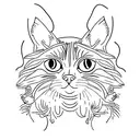 ginger tabby cat tattoo design idea