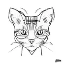 ginger tabby cat tattoo design idea