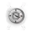 broken clock tattoo design idea