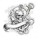 nautical elements like anchors tattoo design idea