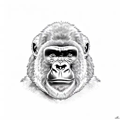 Gorilla tattoo design idea