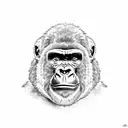 Gorilla tattoo design idea