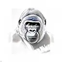 Gorilla tattoo design idea