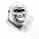 Gorilla tattoo design idea