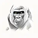 Gorilla tattoo design idea