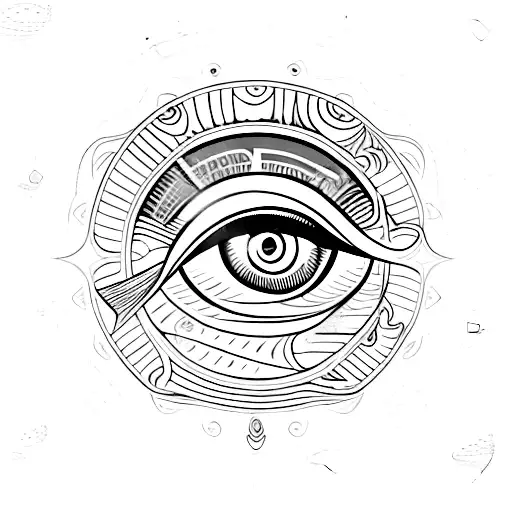 Eye Of Horus - Tattoo Design Ideas - BlackInk AI