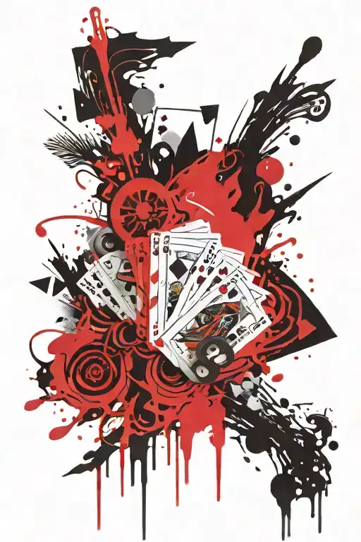 Gambling your life tattoo design idea