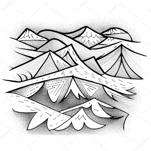 Mountain Scene tattoo design idea