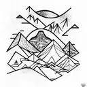 Mountain Scene tattoo design idea