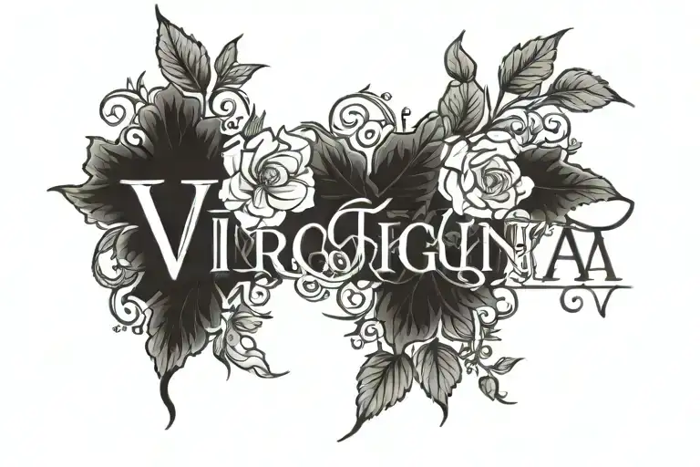 virginia name tattoo tattoo design idea