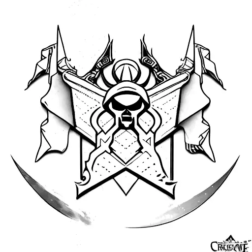 símbolos do assassin's creed black flag e GTA V tattoo design idea