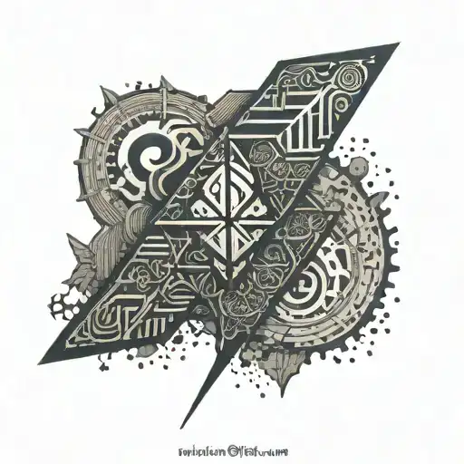 Hacker and  Rune tattoo design idea