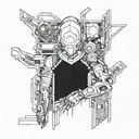 Hacker Cyberpunk Edgerunners tattoo design idea