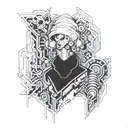 Hacker Cyberpunk Edgerunners tattoo design idea