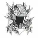 Hacker Cyberpunk Edgerunners tattoo design idea