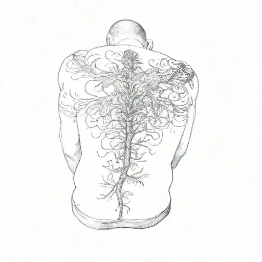 a man with a tattoo on his back tattoo design idea