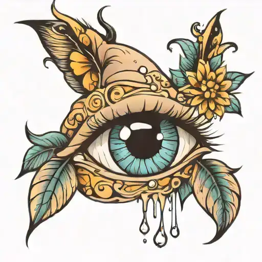 I SHED TEARS tattoo design idea