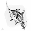 marlin tattoo design idea