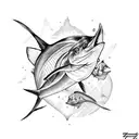 marlin tattoo design idea
