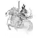 A samurai in armor, dead after hara-kiri, fell to his knees, and a sakura flower sprouted from his mouth tattoo design idea