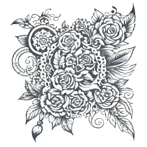 gypsy country symbols sleeve tattoo tattoo design idea