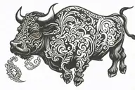 Spanish bull tattoo design idea