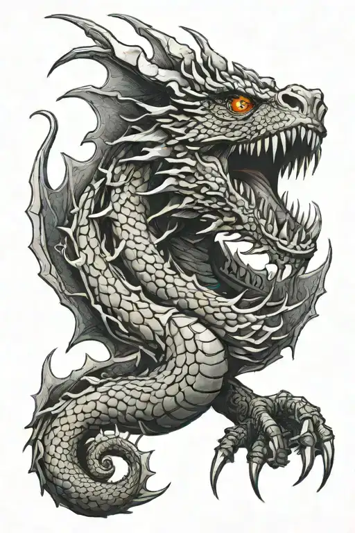 Balerion THE BLACK DREAD tattoo design idea