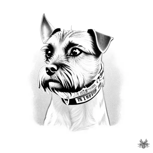 border terrier tattoo design idea