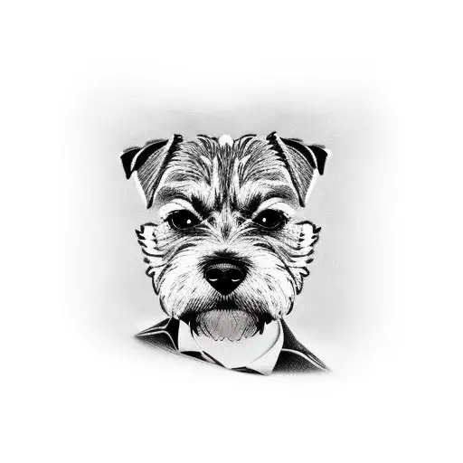 border terrier tattoo design idea