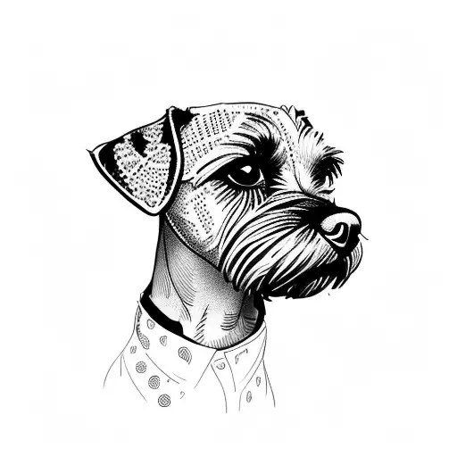 border terrier tattoo design idea