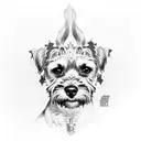 border terrier tattoo design idea