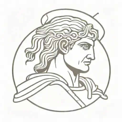alexander the great greek king tattoo design idea
