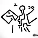 keith haring tattoo design idea