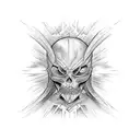 Make a fineline tatoo using elden ring and blasphemous inspiration tattoo design idea