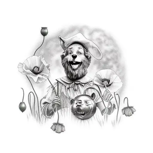 poppies wizard of Oz tattoo design idea