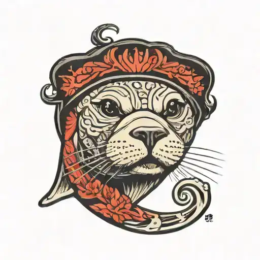 seal beanie tattoo design idea