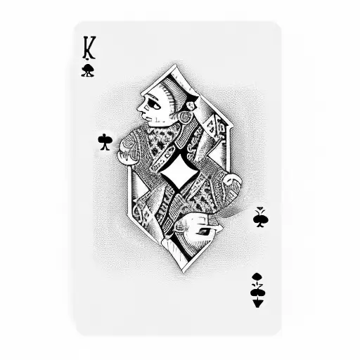 PLAYING CARD KING tattoo design idea