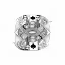 PLAYING CARD KING tattoo design idea