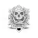 PLAYING CARD KING tattoo design idea