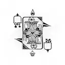 PLAYING CARD KING tattoo design idea