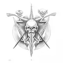 Trident tattoo design idea