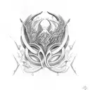 Trident tattoo design idea