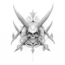 Trident tattoo design idea