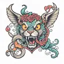 fool in love tattoo design idea