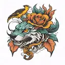 80s tattoo design idea