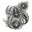 Tattoo sleeve spiders with cobwebs and scolopendra tattoo design idea