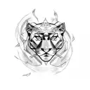 Panther tattoo design idea