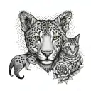 A tattoo representing the client's love for her husband and children tattoo design idea